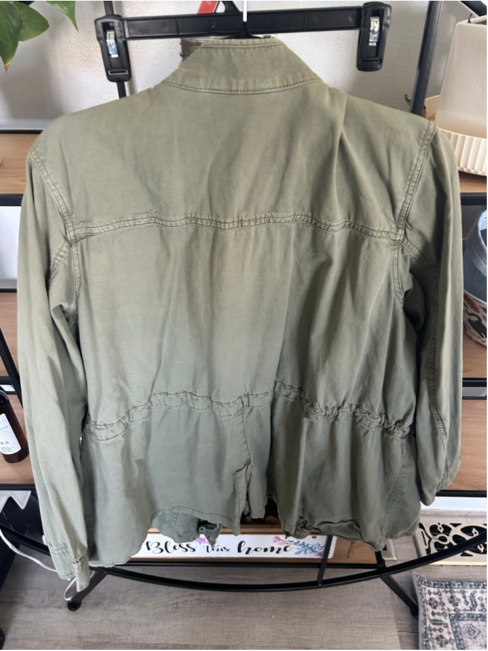Women's EVRI Olive Green Utility Jacket Plus Size 3X - Picture 4 of 4